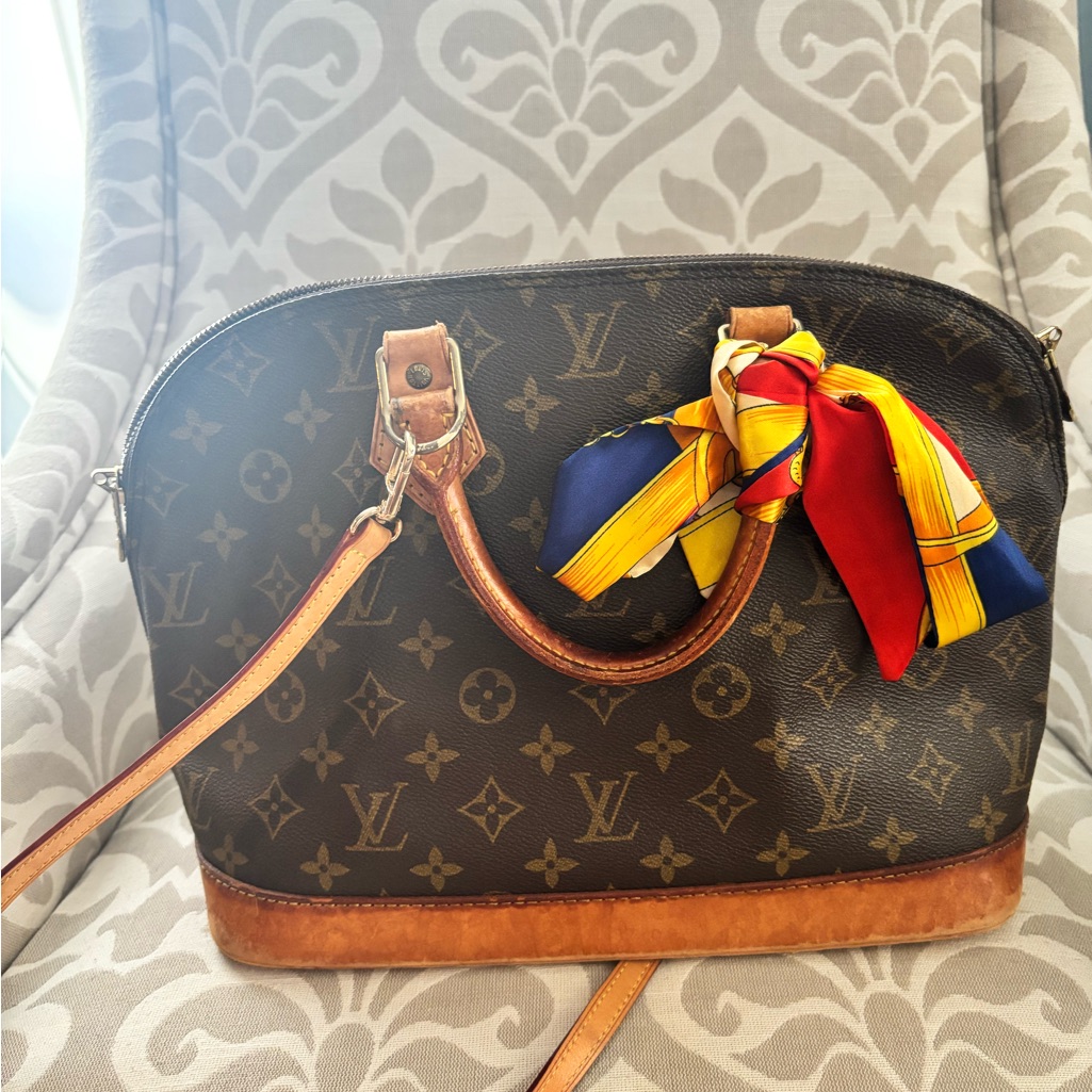 Louis Vuitton Brown Satchel With Monogram Canvas